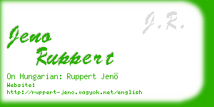 jeno ruppert business card